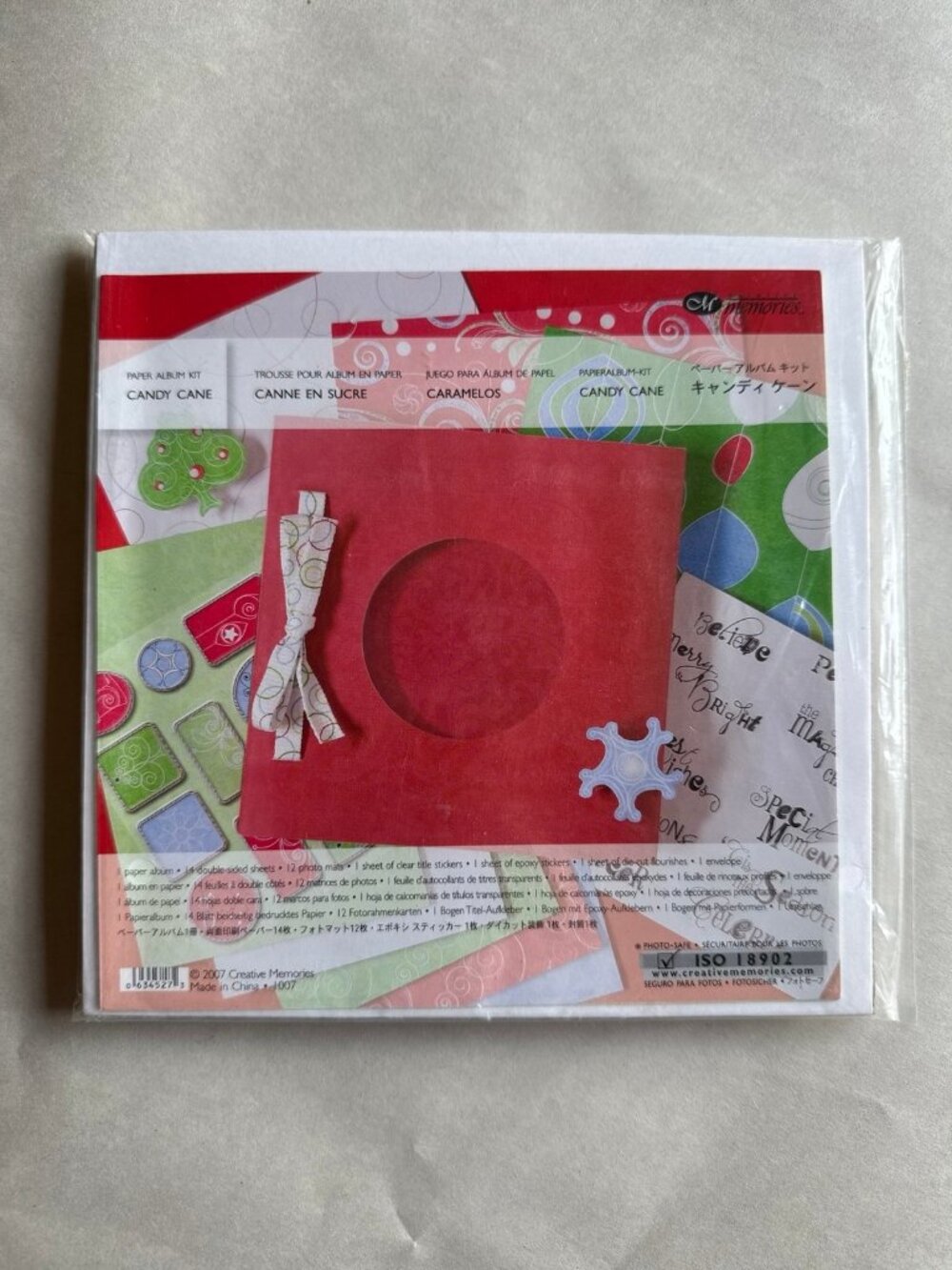 Creative Memories Candy cane scrapbook album kit New retired holiday keepsake